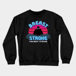 Retro Breaststroke Swim Fan Retro Swim Team Crewneck Sweatshirt